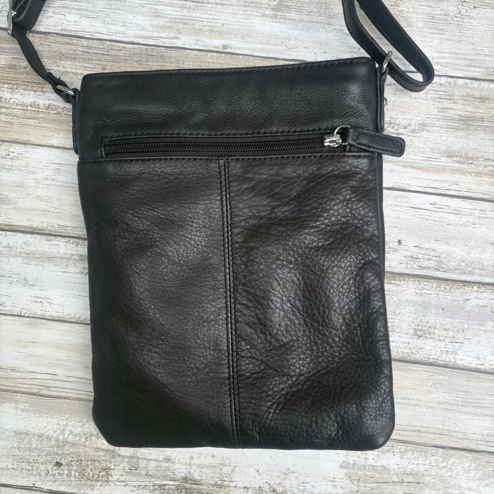 Margot Crossbody Bag Small Black Buttery Soft Leather Minimalist Classy Travel